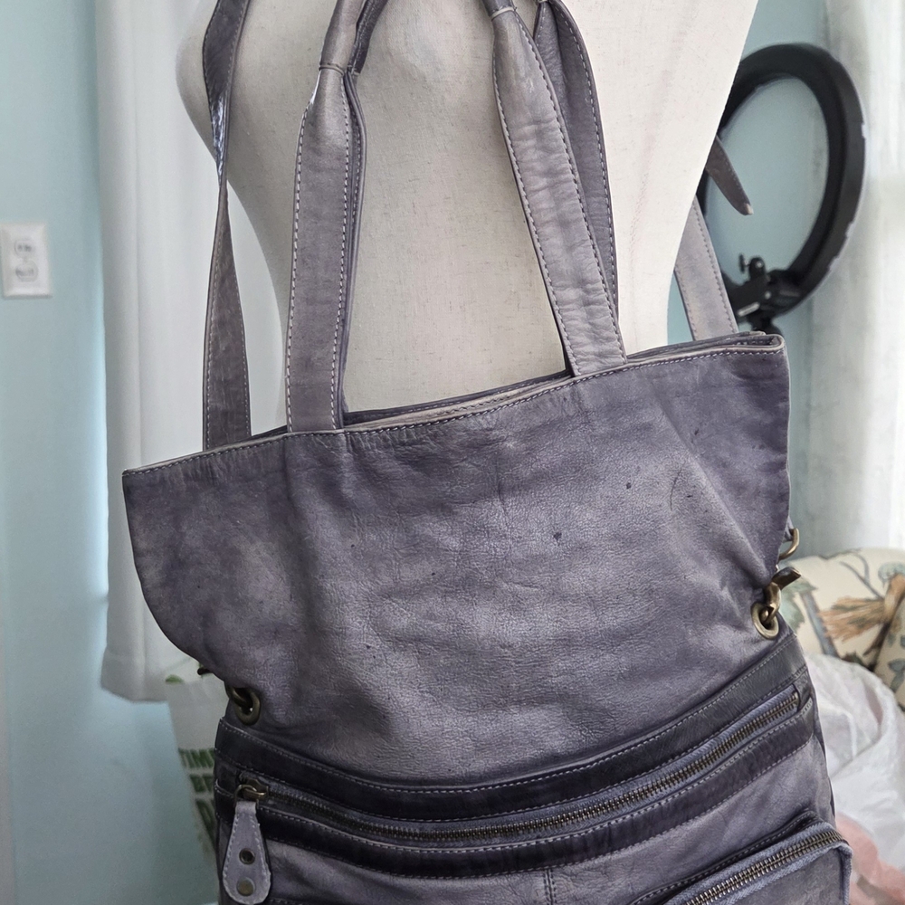Latico Slate Leather Crossbody Bag